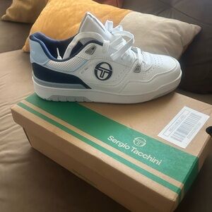 Sergio Tacchini  White and Navy Sneakers
